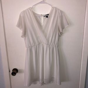 White Short Sleeve Dress